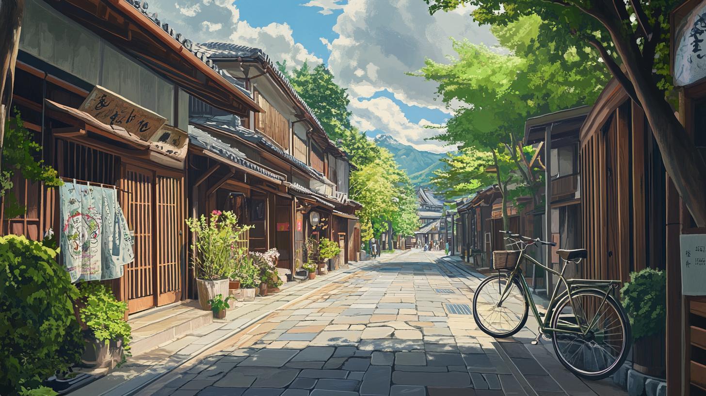 Biking through Kyoto, Japan