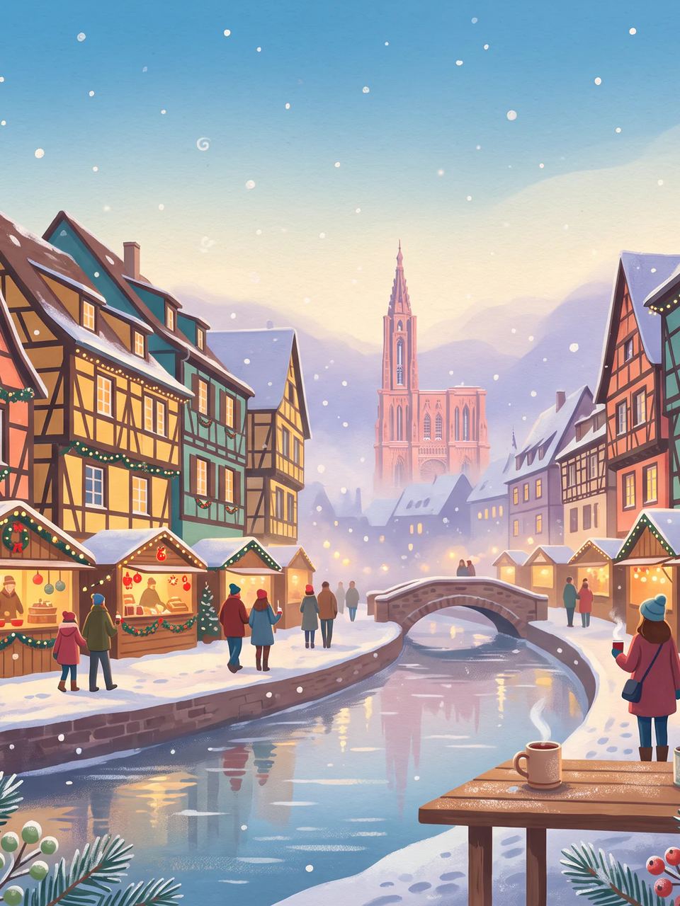 Poster: Christmas markets in Alsace