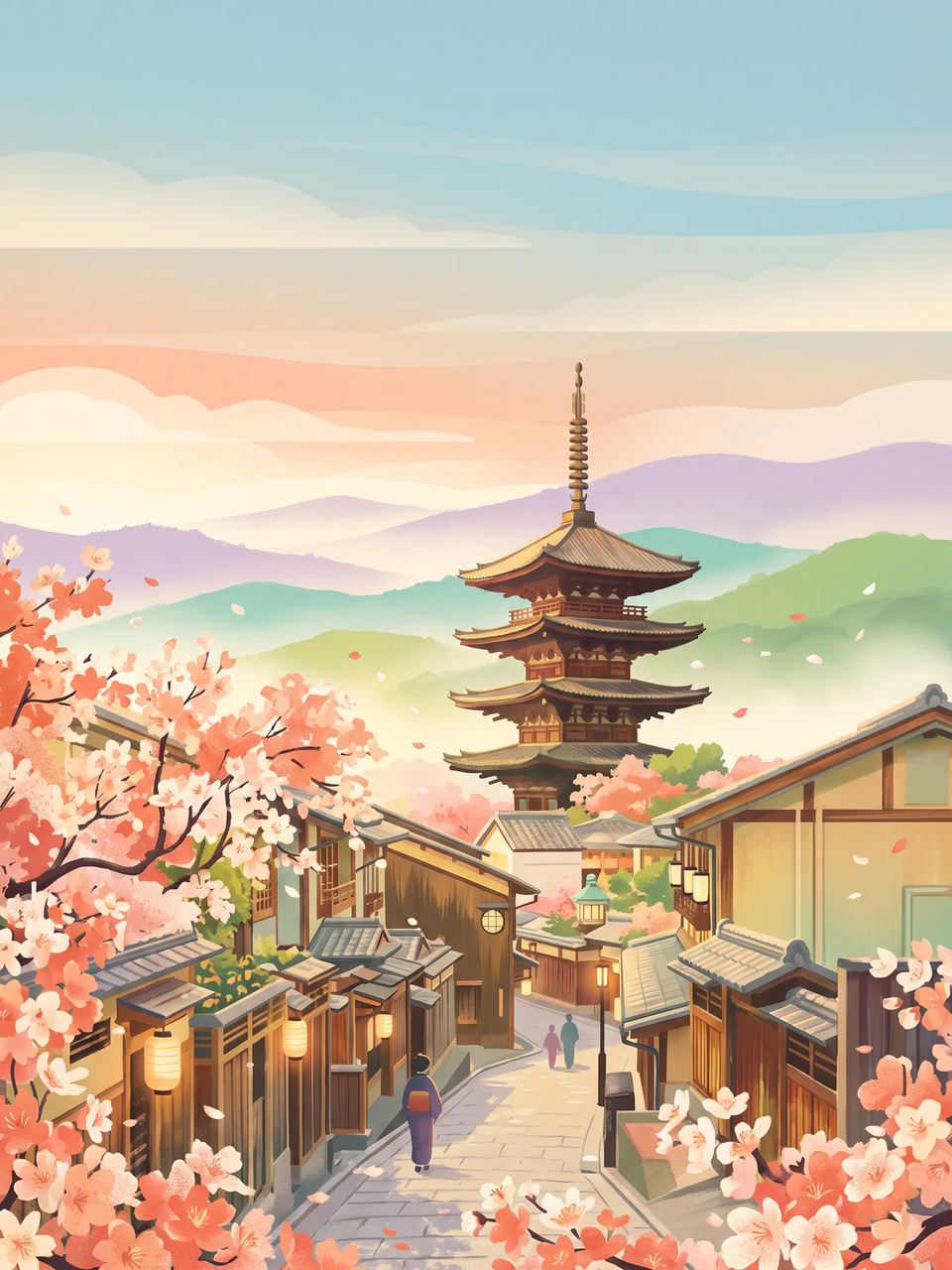 Poster: Cherry blossoms in Japan