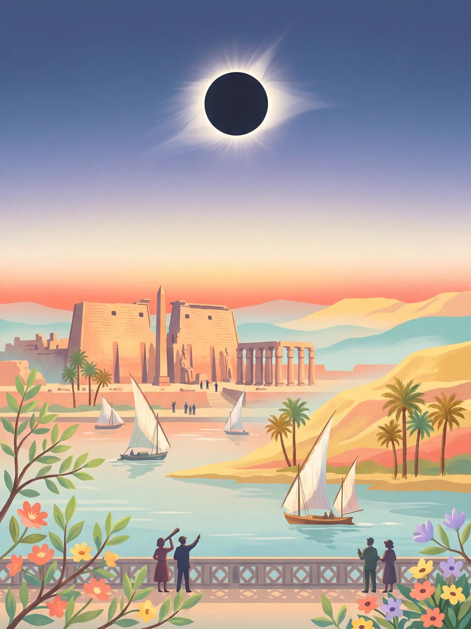 Poster: Total solar eclipse in Luxor