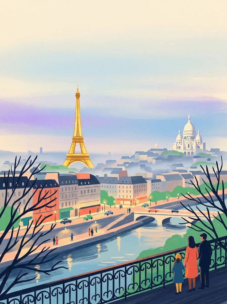 Poster: Christmas in Paris