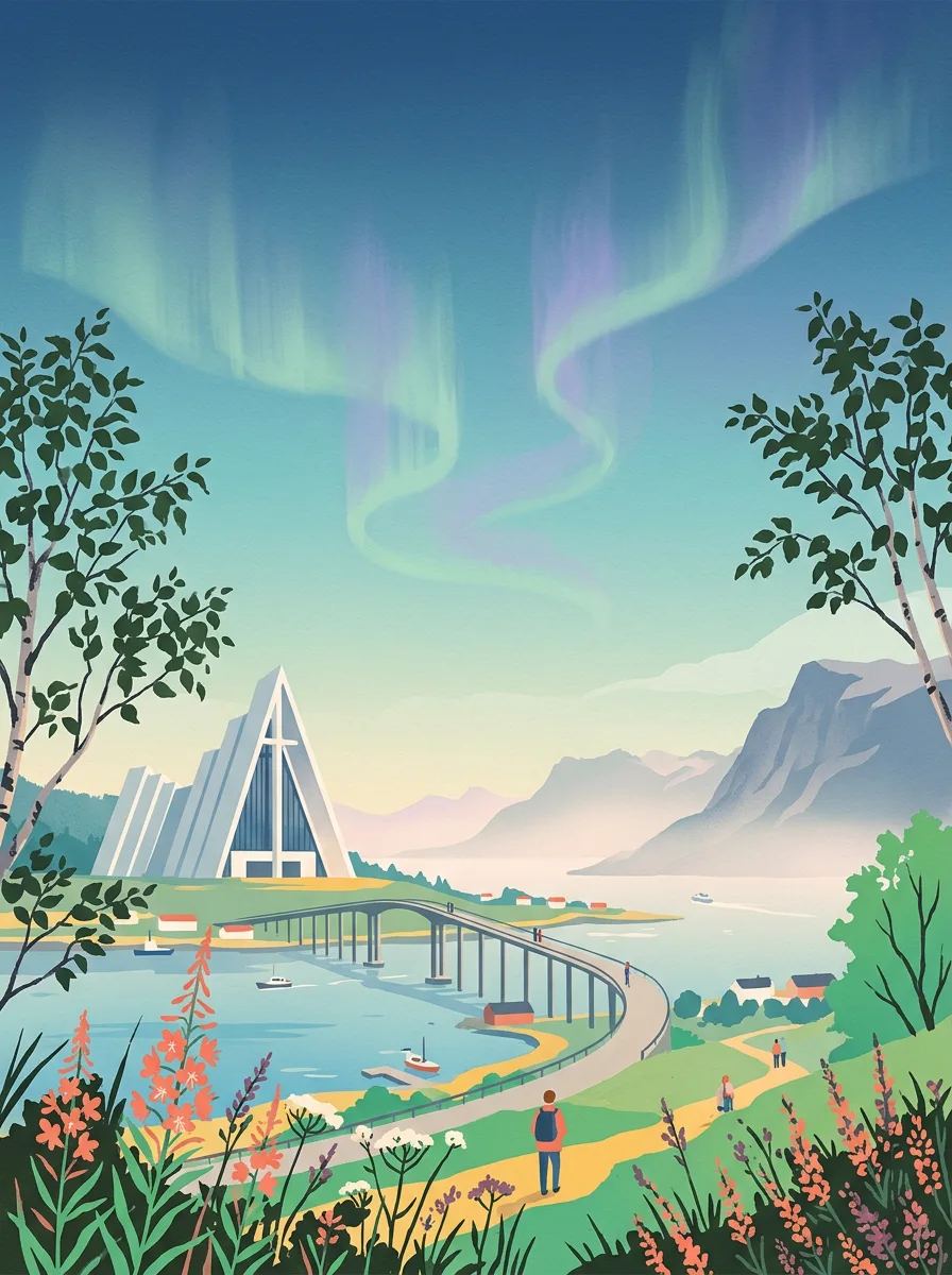 Poster: Northern lights in Tromsø